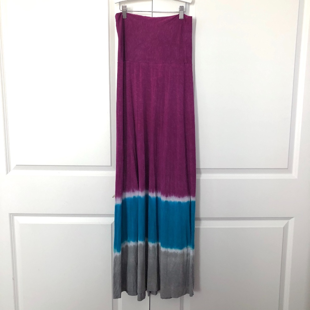 Lucky Brand Purple Aqua Tie-Dye Coverup Dress M/L
